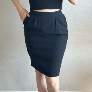 Vintage CC Courtney Wool Pencil Skirt